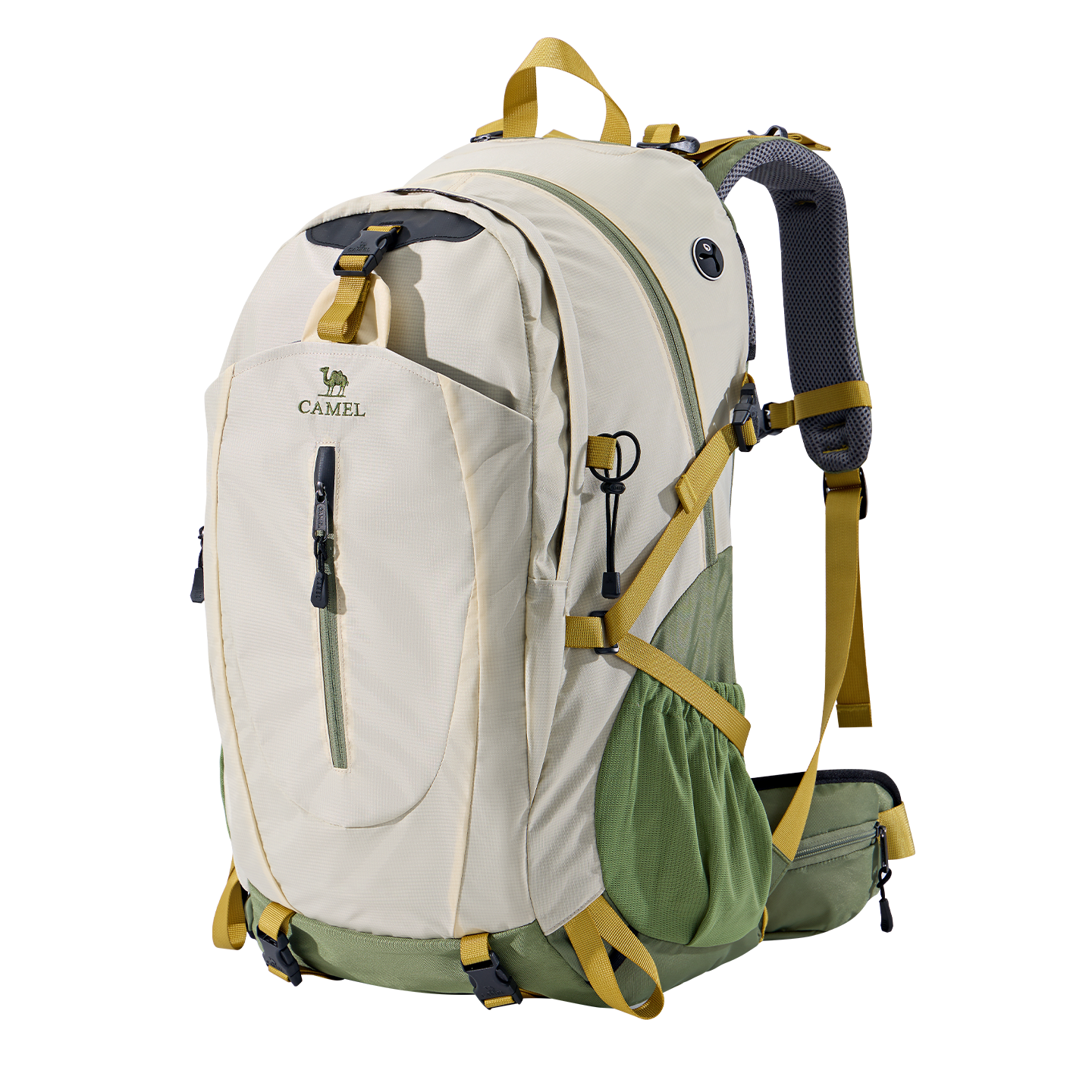 CAMEL Outdoor Hiking Backpack Waterproof Sports Backpack for Men and Women Travel Hiking Climbing Bag 2S04001C Light Khaki