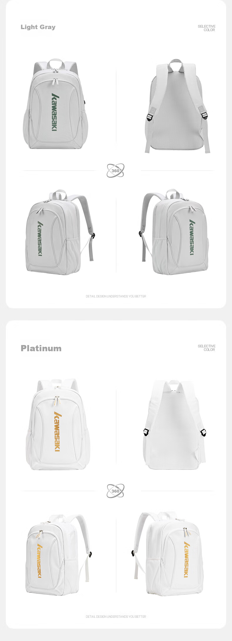 Kawasaki Kawasaki Special Scented Shuttlecock Badminton Backpack Double Shoulder Professional Large Capacity Sports Bag for Men and Women Youth High Appearance 12