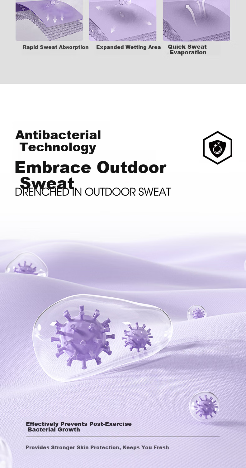 Erke Antibacterial Sports Short Sleeve T-Shirt Women Summer New Round Neck Moisture-Wicking Quick-Dry Casual Top 3