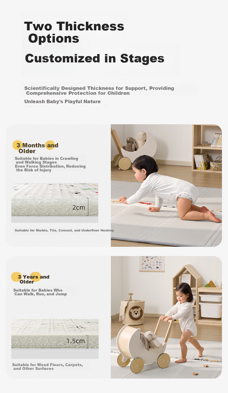 October Crystals Baby Crawling Mat XPE Antibacterial Edge Living Room Floor Mat Car Pattern 150*200*1.5cm 7