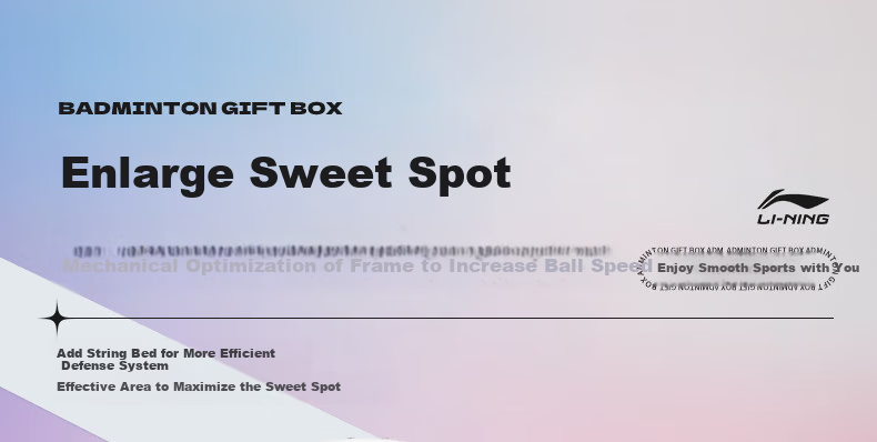 LI-NING Badminton Racket Festival Gift Box Carbon Composite Single Racket Ultra-Light Beginner Fluorescent Pink Pre-Strung 7