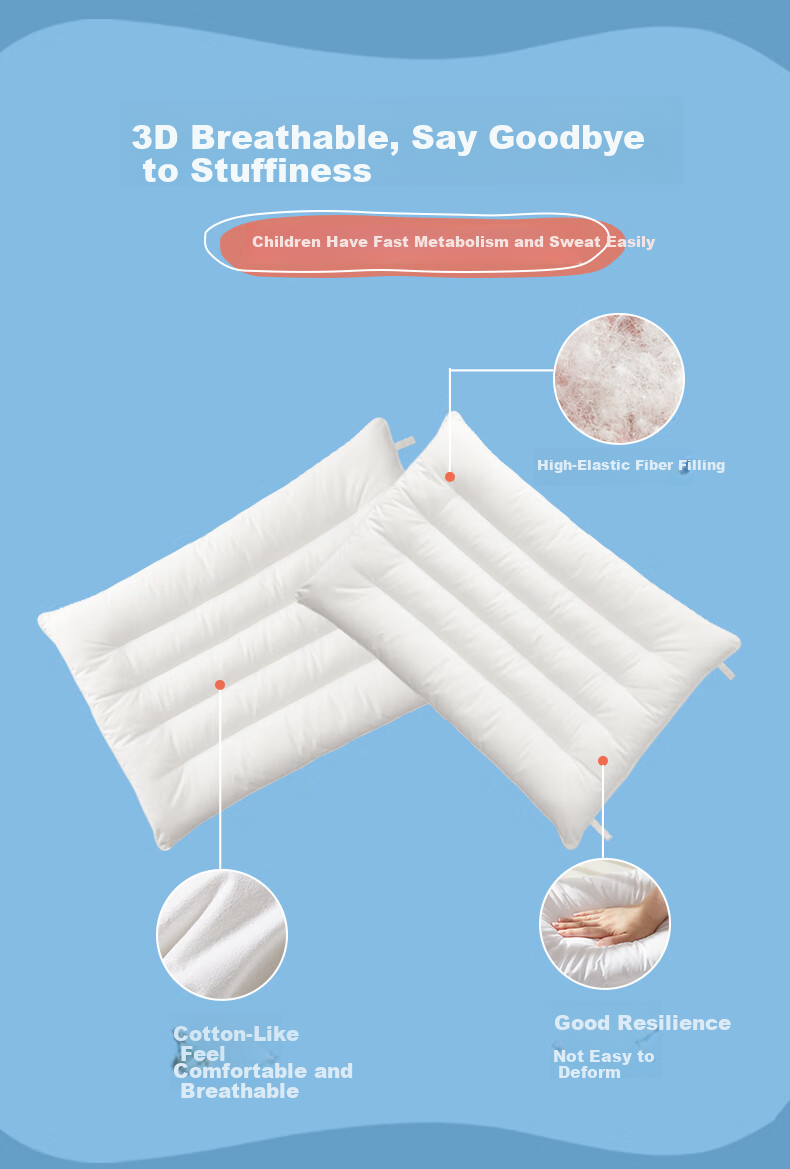 Beyond Kids Buckwheat Pillow for Children and Students, Cervical Pillow with Pure Buckwheat Hull, Single Herbal Pillow 40*60cm 9