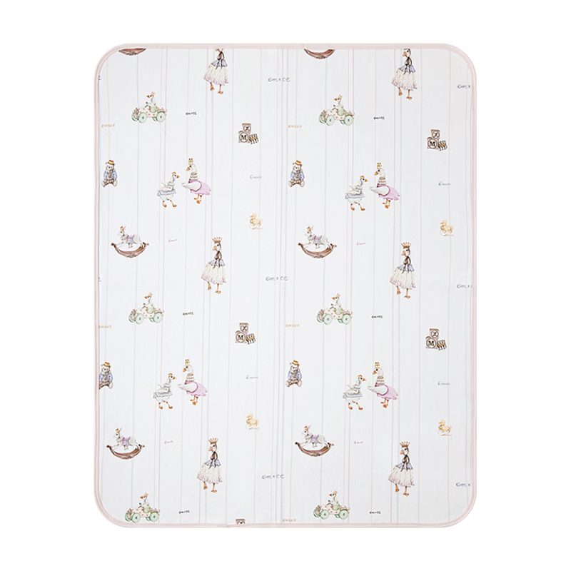 EMXEE Baby Waterproof Diaper Pad, Washable, Leak-Proof Bed Mat for Infants And Children, Large Size Bed Sheet, Lucky Goose Design, 60x120cm