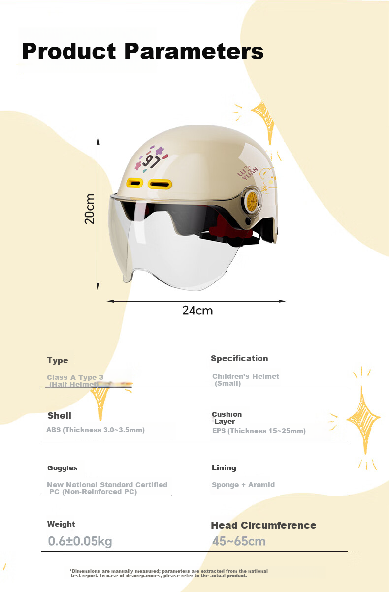 Luyuan Electric Bicycle Children's Helmet, New for 2025, for Ages 3-6, Summer Cute Boys And Girls Safety Helmet, Electric Bike Helmet for Babies 3-12 Years Old, 3C Certified, Daimengmao 13