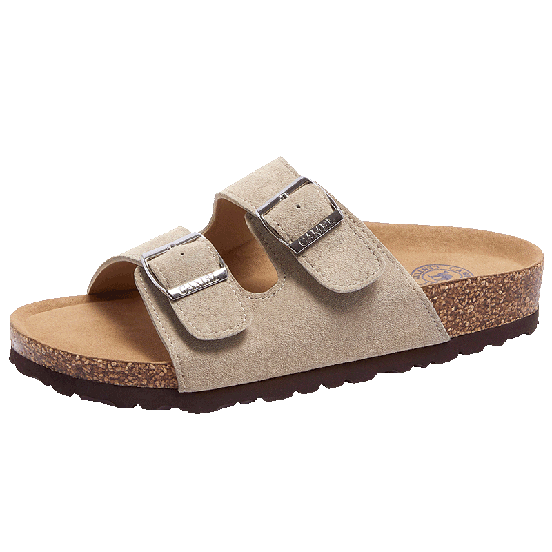 CAMEL Birkenstock Style Women's Casual Thick Sole Platform Sandals L26M700064 Apricot Size 37
