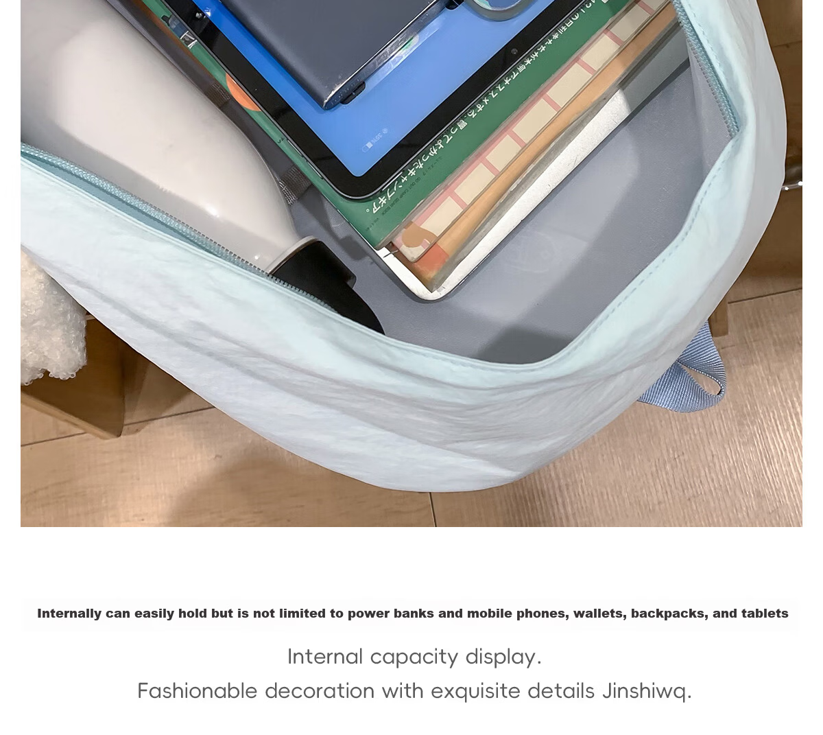JINSHIWQ High School and College Girls Backpack New Stylish Large Capacity Travel Casual Shoulder Bag for Women 15