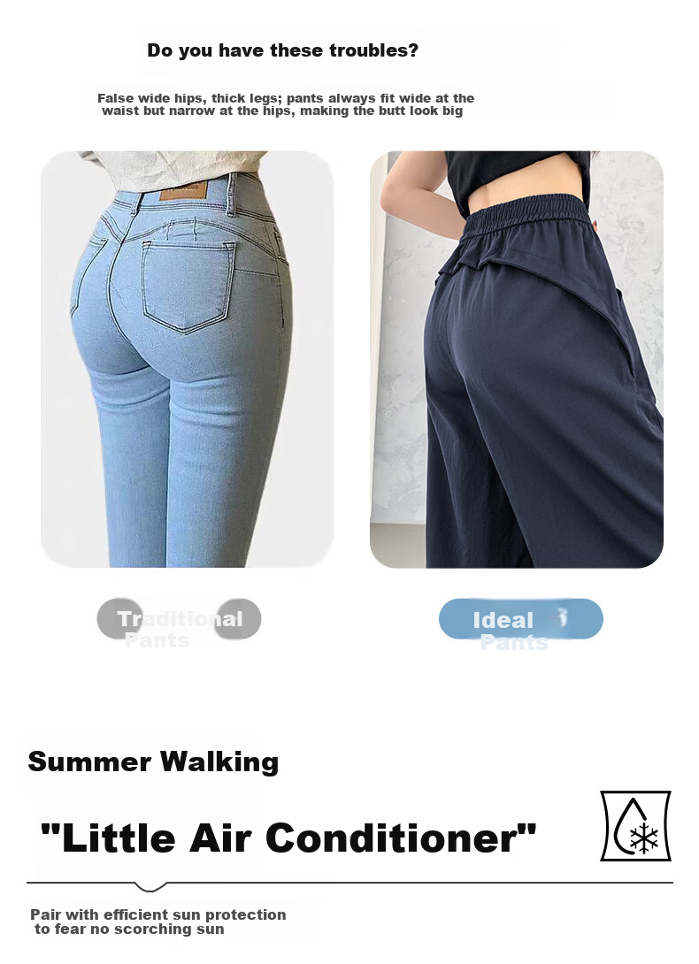 LangSha Quick-Dry Cargo Pants for Women, Spring And Summer Lightweight Style, 2026 Latest Straight-Leg Casual Versatile Wide-Leg Two-Way Tactical Sports Pants 5