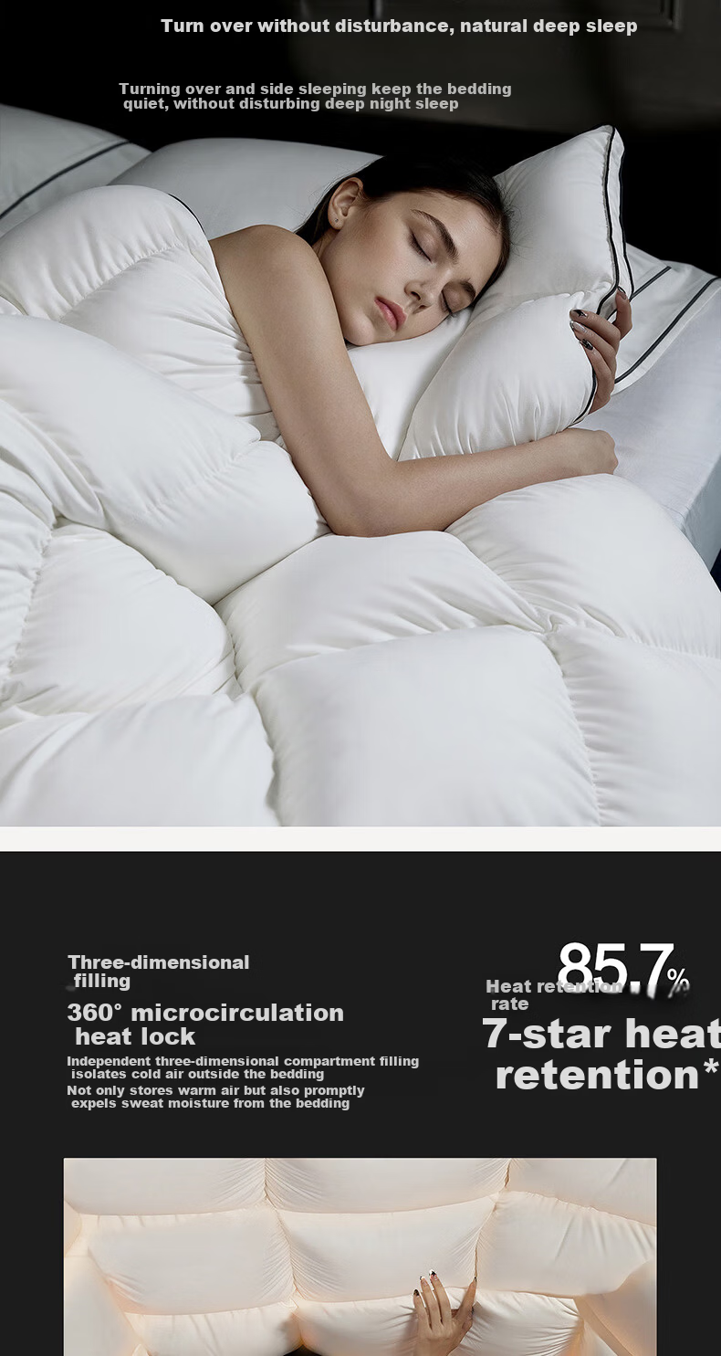 Mercury Home Textiles × JDear JD.com Collaboration Jingyu Pro 95% White Goose Down Quilt Winter Comforter 7