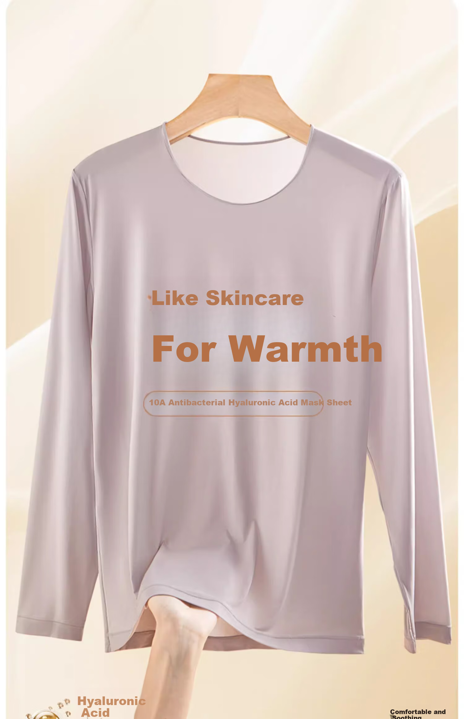BOPRUIEY Men's Thermal Ultra-Thin Base Layer Hyaluronic Acid Underwear 2025 New Autumn Winter Set Thermal Shirt and Pants 5