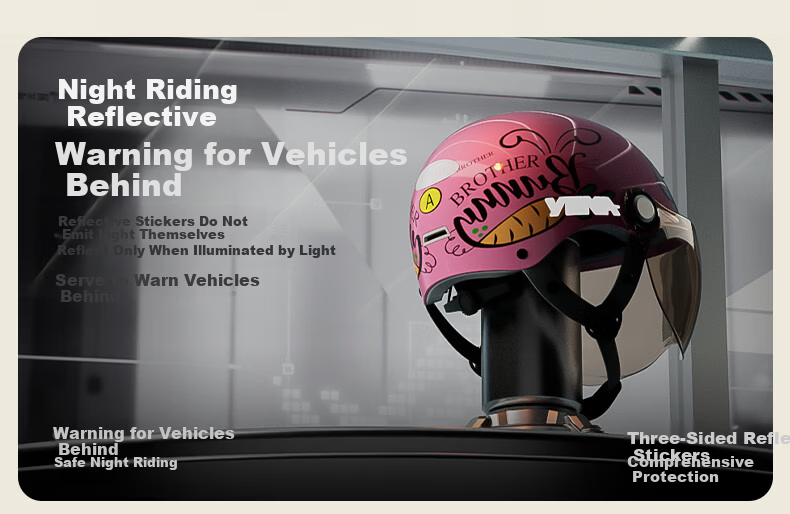 YEMA 3C Certified 238S Kids Helmet for Girls and Boys Summer Lightweight Baby Electric Motorcycle Half Helmet Child Electric Vehicle Safety Cap Pink + Brown Short Visor 6