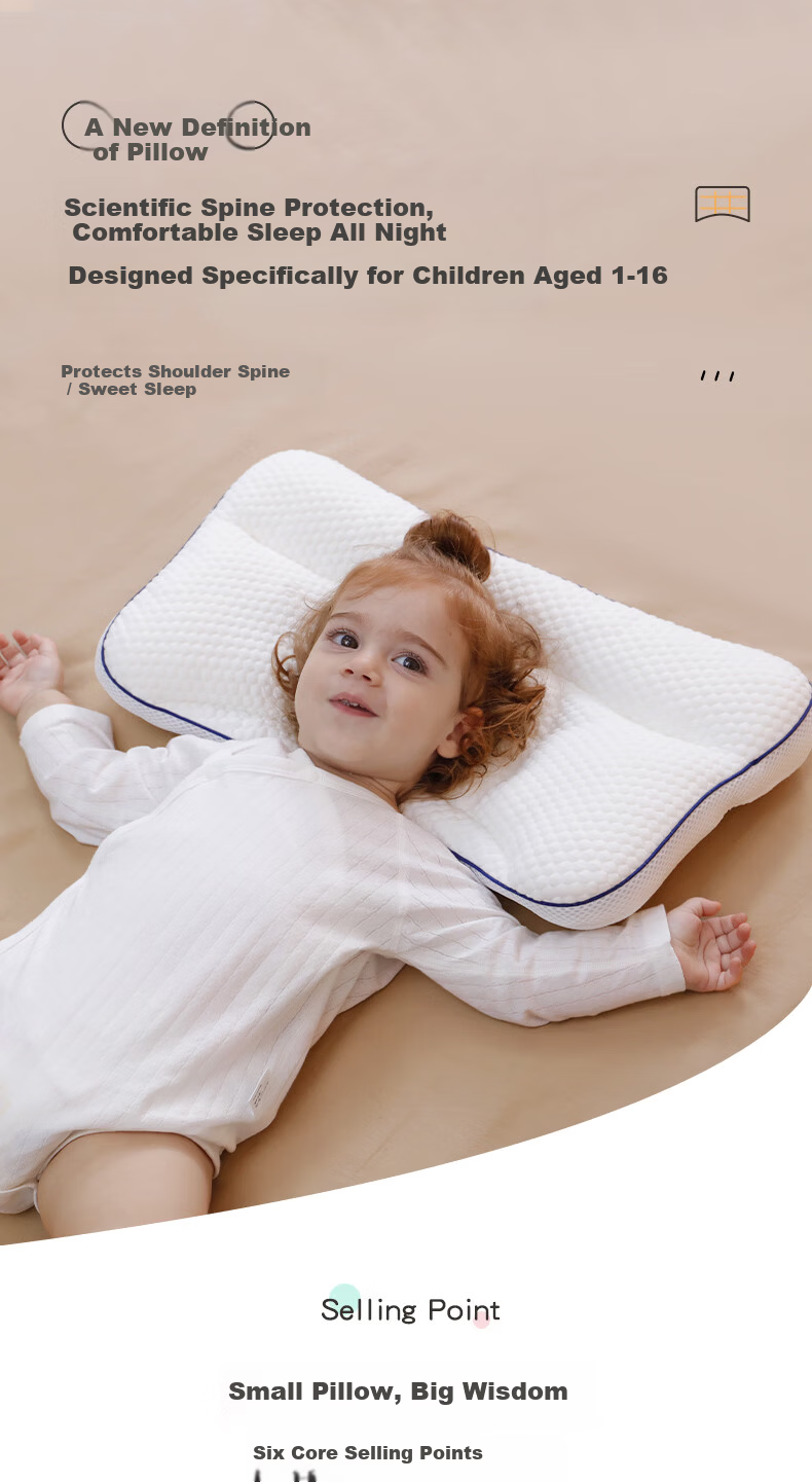 J.Sir Children's Neck Support Pillow Grade 10A for Students Ages 6-10, Youth 12-15, Kids H3 [Suitable for Ages 8-18] 1