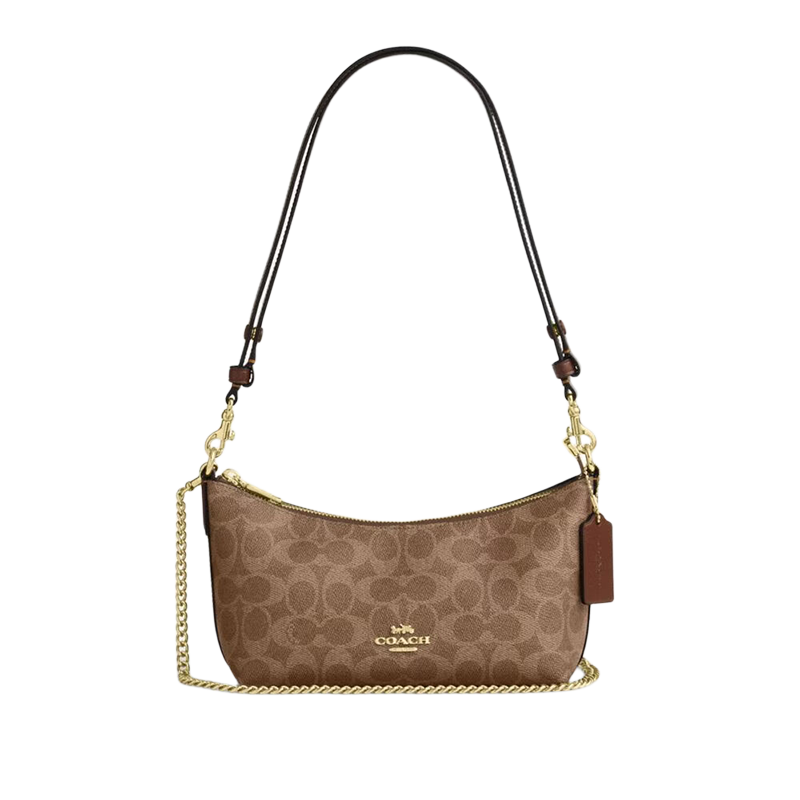 COACH Women's CAITLIN Tote Shoulder Crossbody Bag CEK80 Brown Yellow New Travel Gift