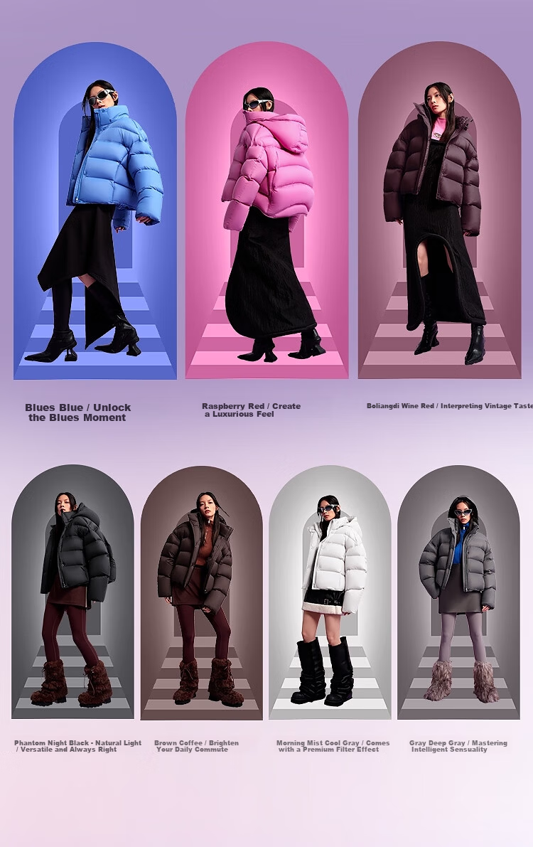 Bosideng Women's Winter 90% Down Puffy Thickened Hooded Jacket Warm Coat Mall Hot Sale Same Style 9