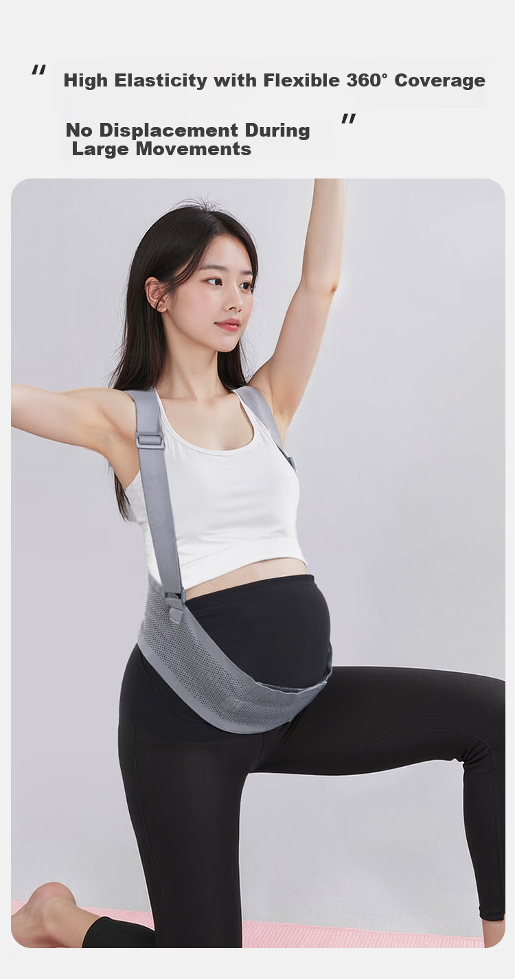 JD Jingzao Maternity Support Belt for Pregnant Women, Mid to Late Pregnancy, Anti-Displacement, Waist Support, Lightweight, Breathable, Adjustable, Gray L 11