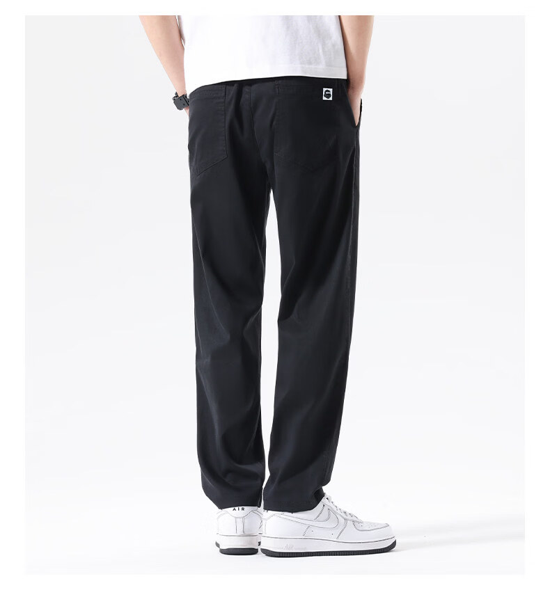 Fingercroxx IT American Vintage Casual Men's Summer Lightweight Lyocell Simple Loose Pants Modern Gray 29 20