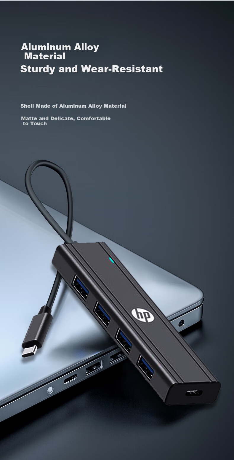 HP Type-C Docking Station USB Hub PD 100W HDMI Ethernet Adapter Card Reader Compatible with Apple MacBook Air Huawei Lenovo Laptops 5
