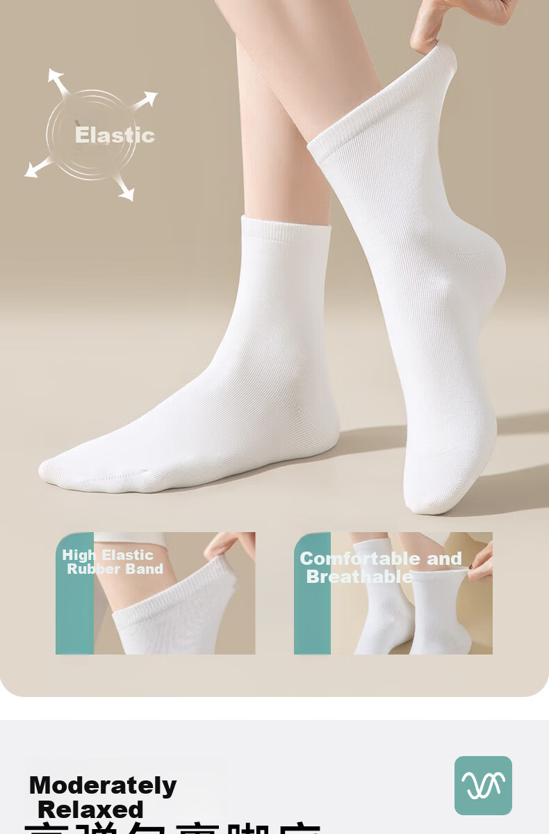Qihaiqiu Disposable Socks Unisex Daily Use No-Wash Travel Business Portable Sweat-Absorbent Breathable Short Tube Black 5 Pairs Pack 5