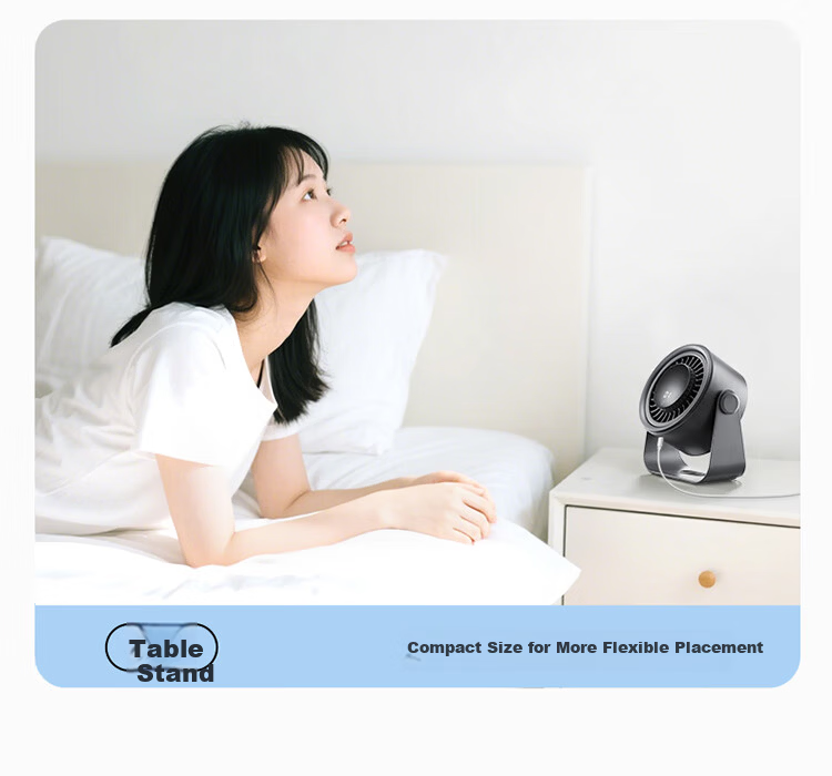 BULL Desktop Fan, Ultra-Quiet Air Circulator Fan, Small Fan for Office Desk, Cooling Device for College Dormitory, Wall-Mounted Electric Fan with 4000mAh Battery 15