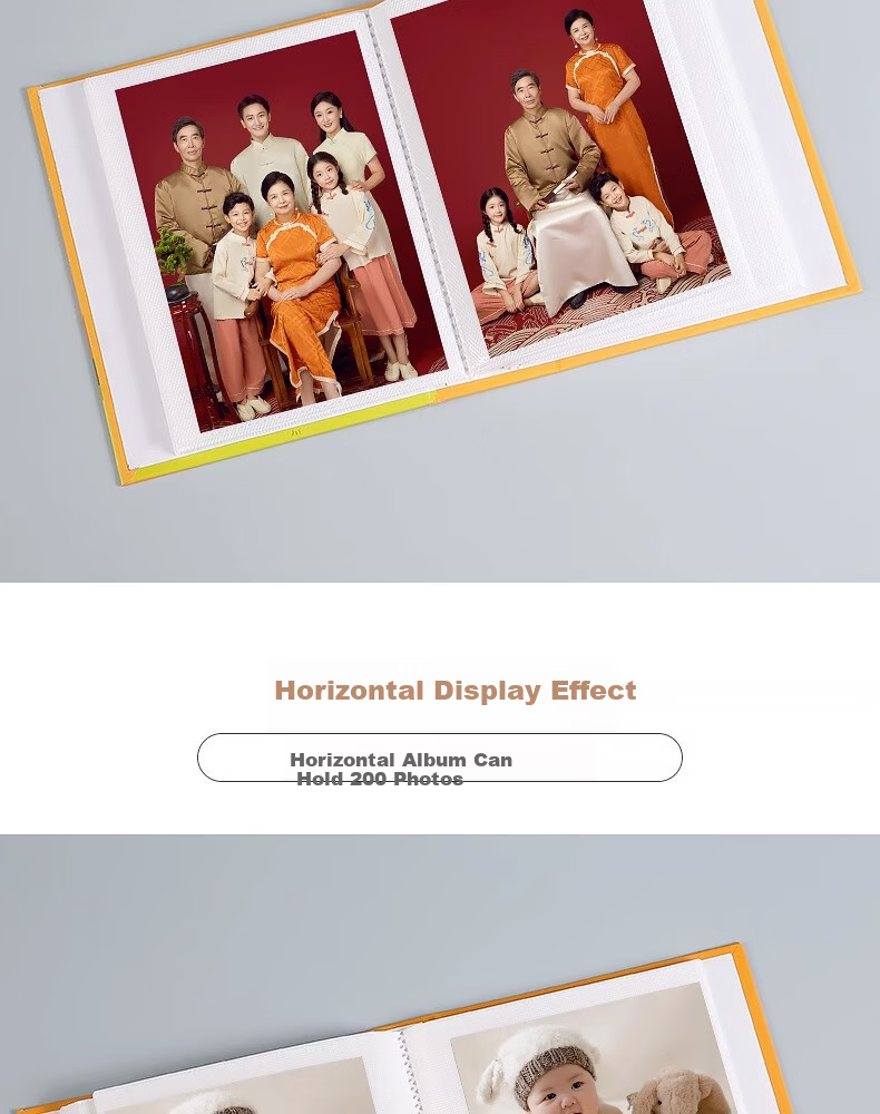 Qiyuan 6-Inch 100-Sheet Laminated Photo Album 3/4/5/6 Inch Insert LOMO Photo Memory Book Mini Storage - Hello Time 10
