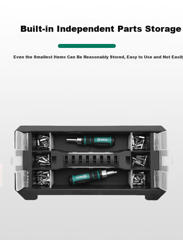 SATA 19" Household Toolbox Plastic Storage Box Hardware Tool Organizer 05313 4