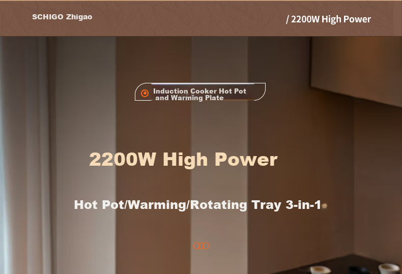 CHIGO [Upgraded Version] [Zoned Ultra-Thin] Food Warming Board Heat Preservation Plate Heating Table Mat Multifunctional Home Hot Pot Dining Table ZG-DCL80-22 2