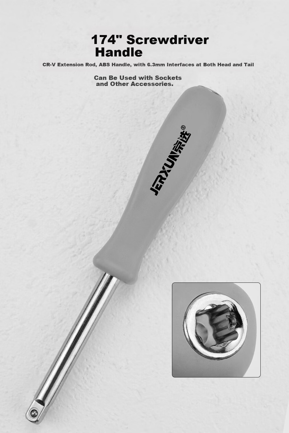 JERXUN 46-Piece Socket Wrench Auto Repair Tool Kit Ratchet Motorcycle Repair Road Quick Set Wrench Torque Screwdriver 9