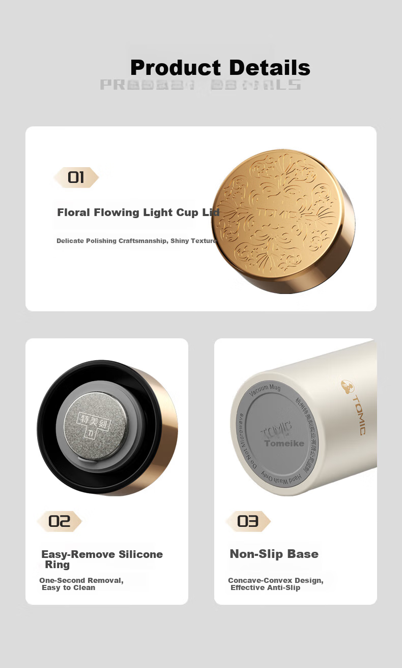 TOMIC Pure Titanium Insulated Travel Mug Small Portable Tea Cup Pocket Cup Car Office Outdoor Birthday Gift 18
