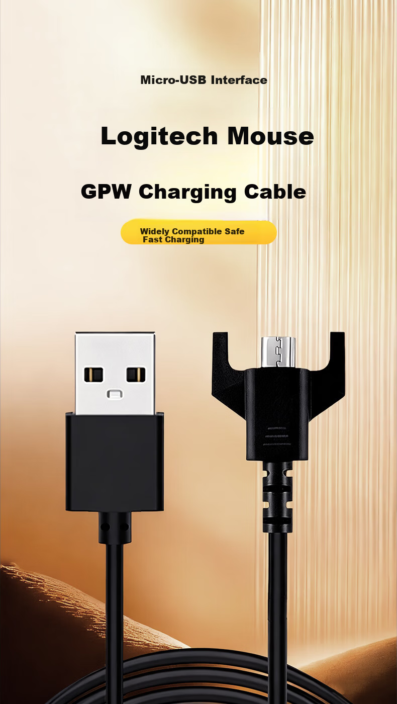Baking Logitech Mouse Charging Cable Compatible with Original Logitech GPRO G903/G703/G403/GPW/G900 Wireless Mouse Charging Cable GPW 2nd Generation USB Charger 1