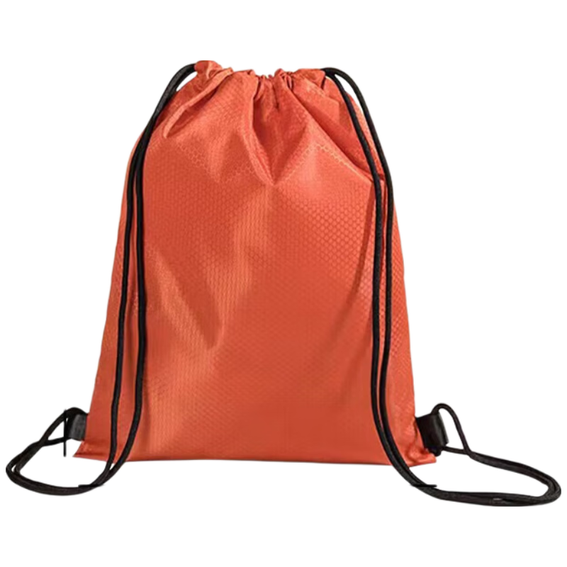 EEKIKS Drawstring Closure Storage Bag Travel Backpack, Running Sports Beach Outdoor Travel Bag Portable Double Shoulder Bag, Orange