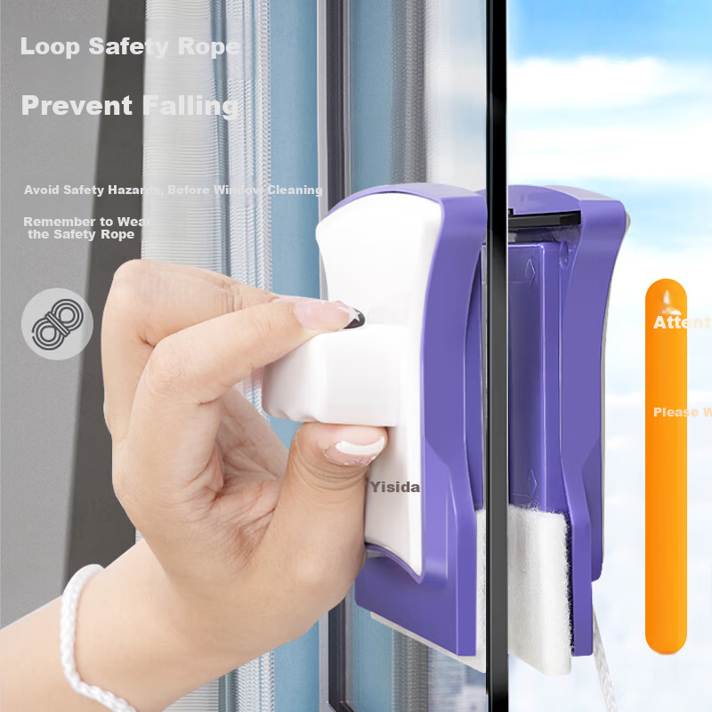 Isida Glass Cleaning Tool 3-8mm Household High-Rise Double-Sided Single-Layer Magnetic Window Cleaner Squeegee