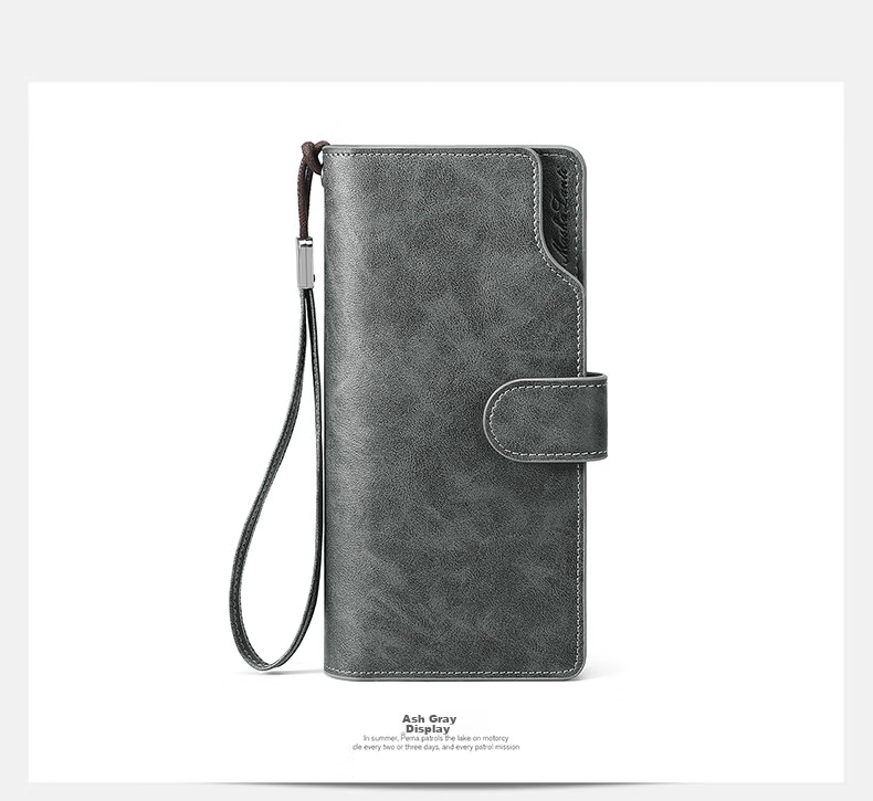 MashaLanti Men's Wallet, Long Style, Large Capacity, Leather Billfold, Handheld Multi-Card Slots, Coin Purse, All-In Design, Father's Day Gift 20