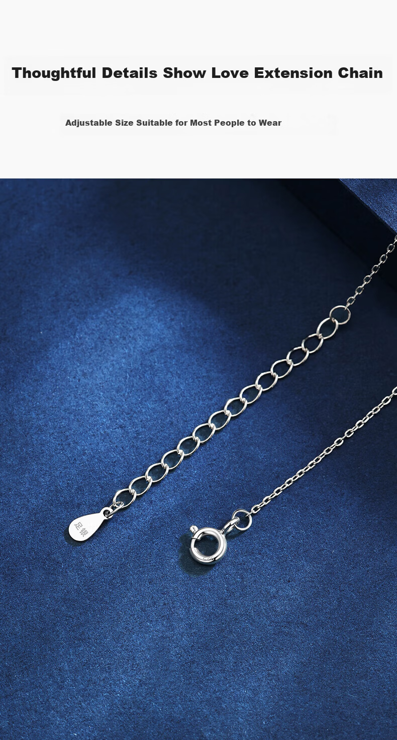 GLTEN Swarovski Zirconia Silver Pendant Necklace for Women Birthday Gift Luxury Boutique for Girlfriend Wife 8