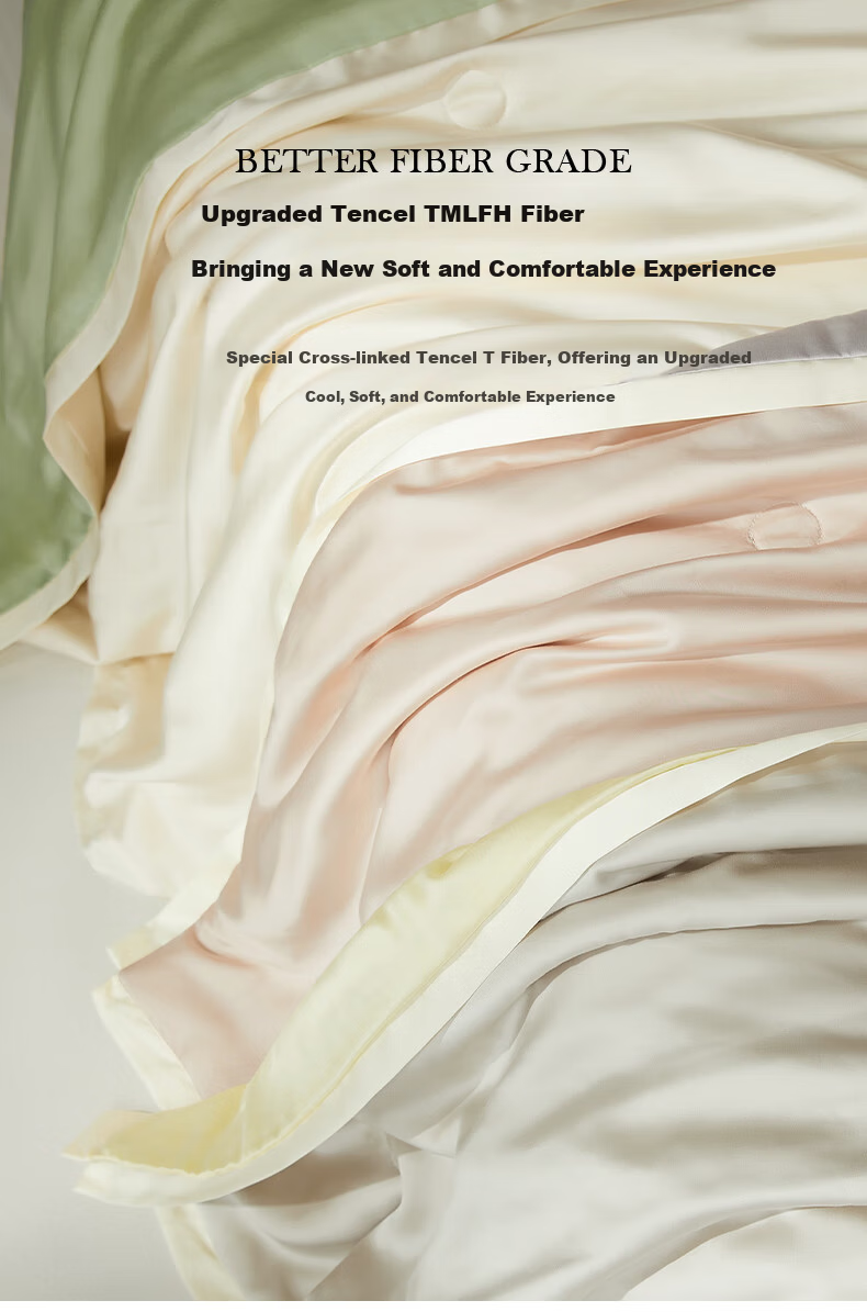 MIDO HOUSE Mingdu Tencel Summer Cooling Quilt Ice Silk Air Conditioning Quilt Machine Washable Naked Sleep Soybean Summer Thin Quilt Jade White 2x2.3m 4