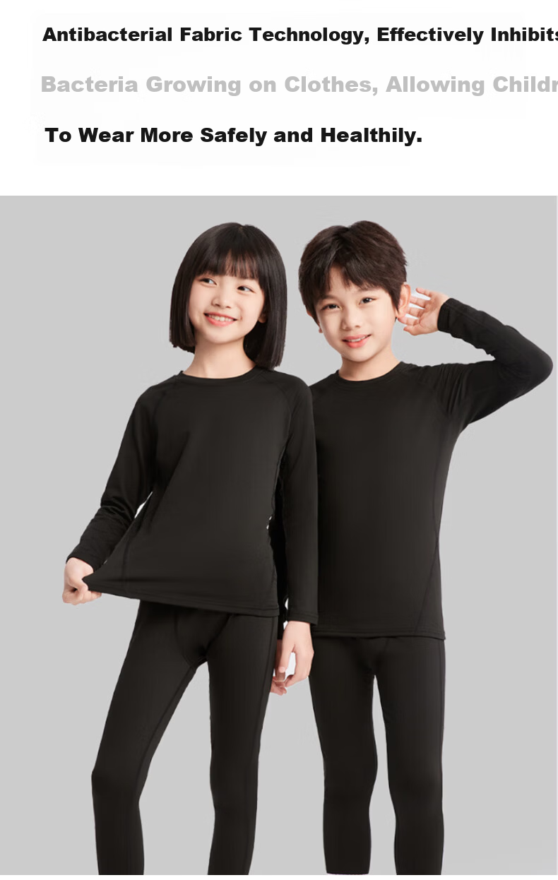 Modal Kids Compression Training Sportswear Thermal Underwear Set Autumn Winter Seamless Basketball Soccer High Elasticity Top and Bottom 12
