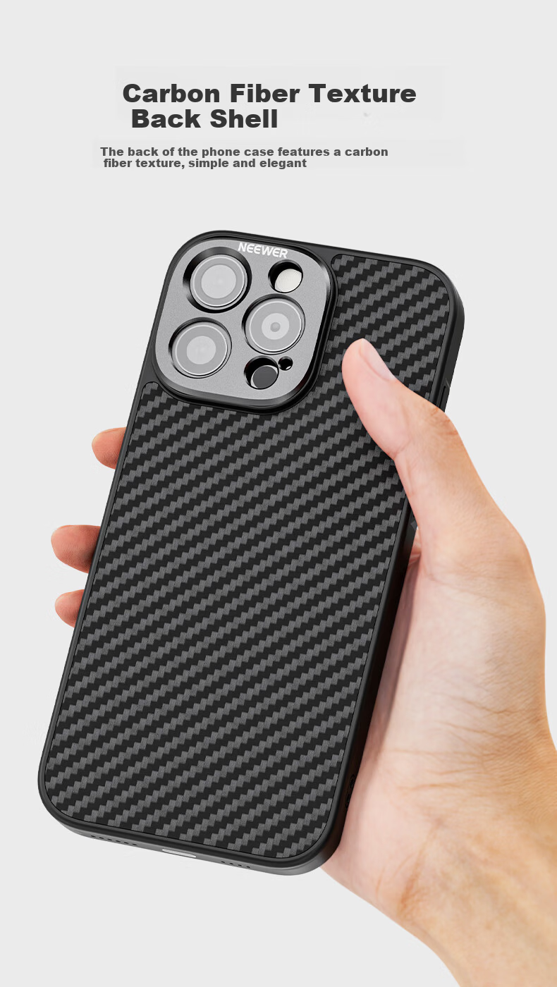 NEEWER Full Coverage Lens Protection Case for Xiaomi 15 Ultra, Shockproof Protective Cover, Simple Solid Black, Unisex 6