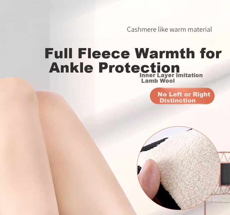 Dipple Adjustable Ankle Foot Wrist Warmer Thickened Fleece Cold-Resistant Protective Sleeve for Men and Women Cycling 1
