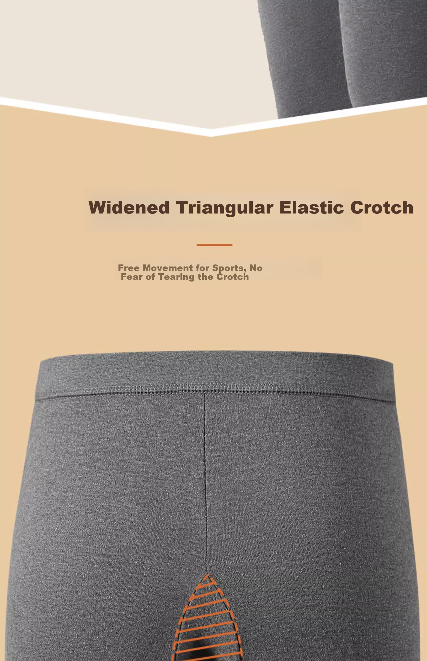 Bingxue Mianman Plus Size Men's Cotton Thermal Underwear Autumn Winter Thin Antibacterial Cotton Pants 10A 13