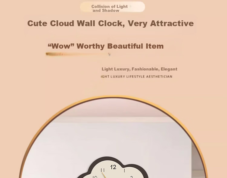 Yihuan Yu No-Drill Creative Wall Clock Living Room Clock Painting 2025 New Internet Celebrity Decorative Home Dining Room Wall Clock Wall Art 1