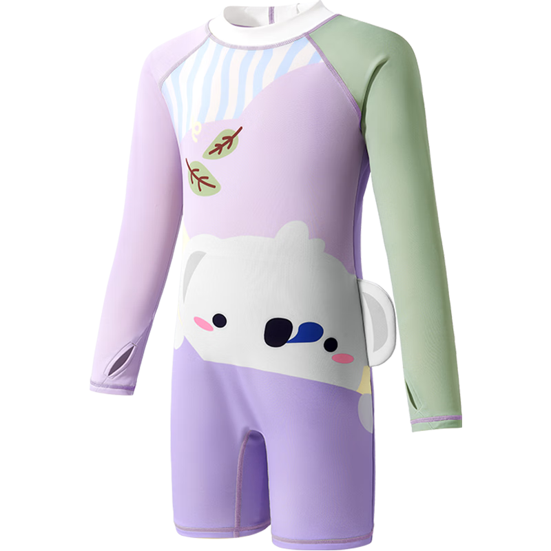 Kocotree KK Tree Kids Swimsuit Original Yarn UV Protection Cartoon Long Sleeve Swimwear Reinforced Back Anti-Sunburn