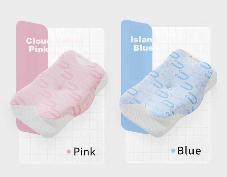 Kaban [Gina Recommended] Children's Pillow Baby Cloud Wing Neck Support Pillow Children's Memory Foam Pillow Pink Stage One 17