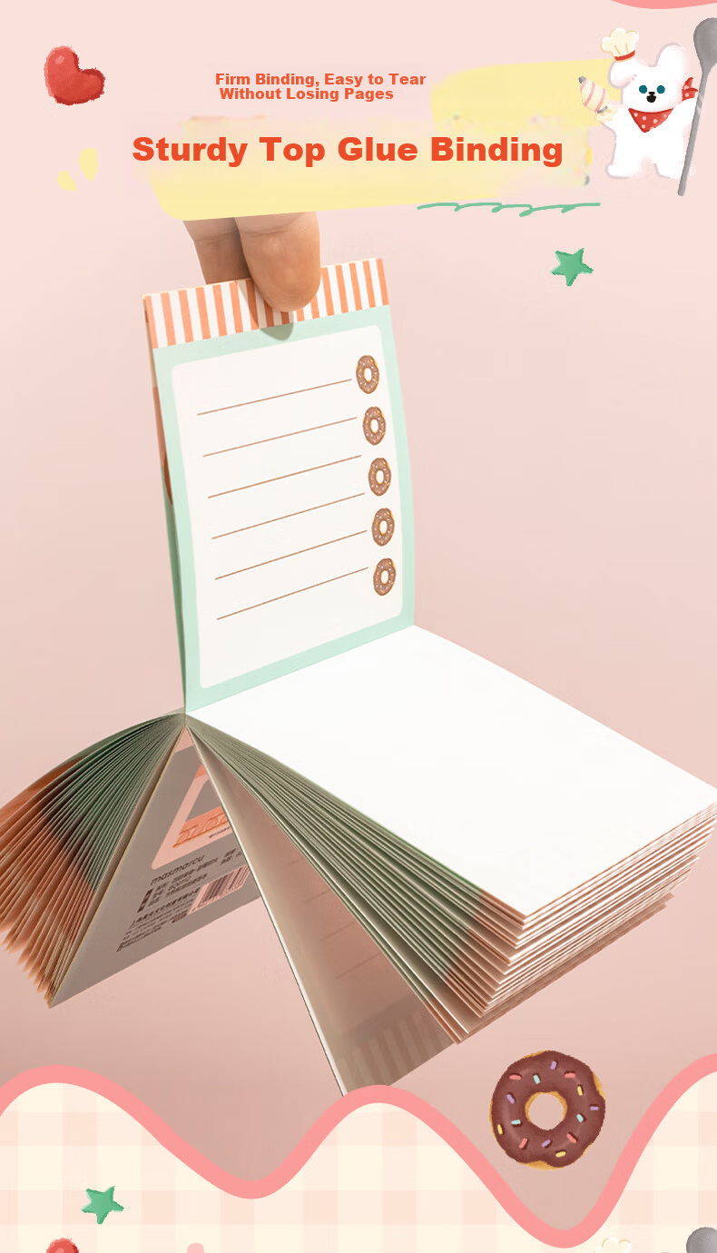 M&G Creative Sweet Berry Time Square Sticky Note Pad, Cartoon High-Quality Student Planner Notebook, Portable Mini Journal, 1 Book with Random 60 Sheets BQ0112 8