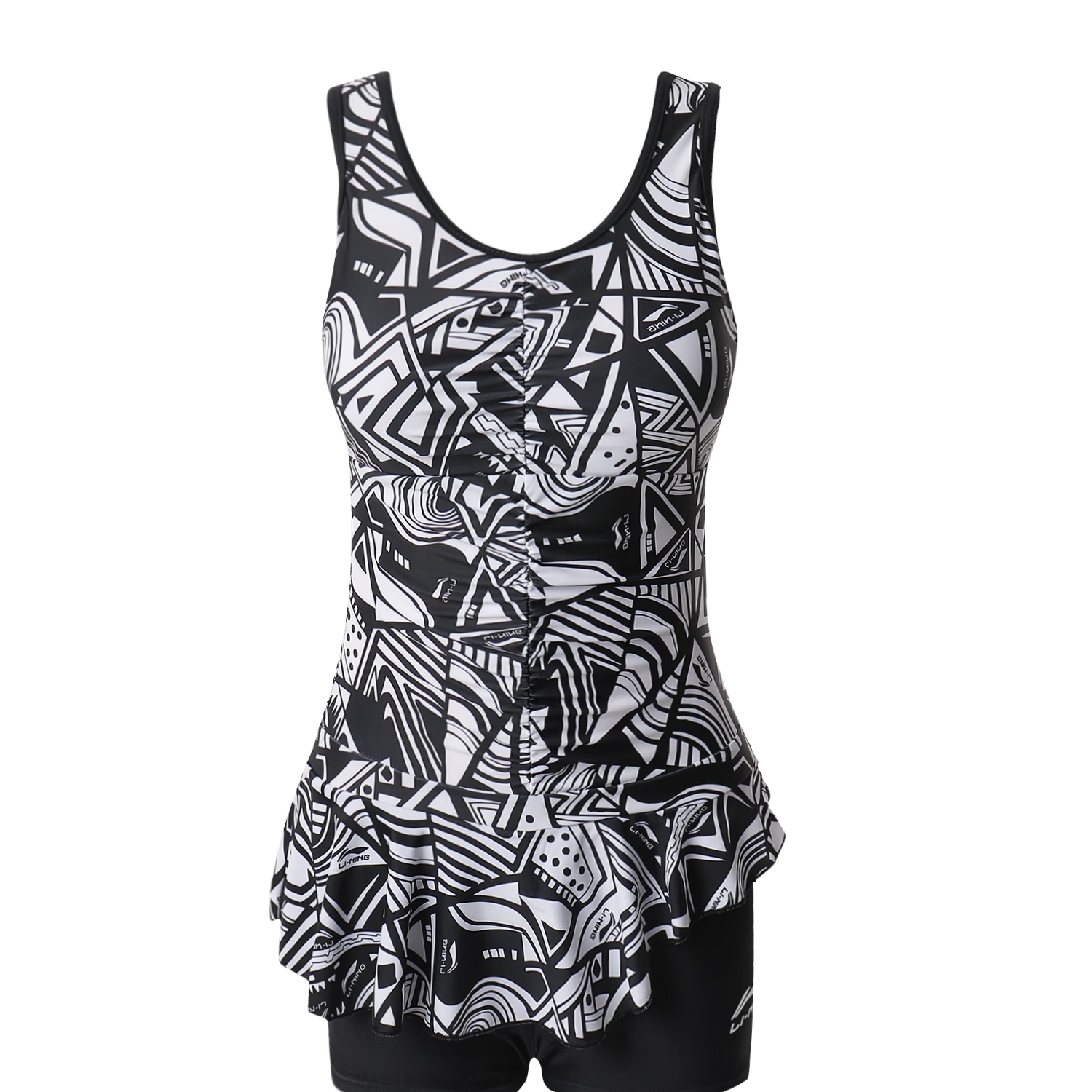 LI-NING Women's Adult Training Swimwear 2026 New High-End One-Piece Swimsuit for Hot Springs, Tummy Control, Slimming, Plus Size