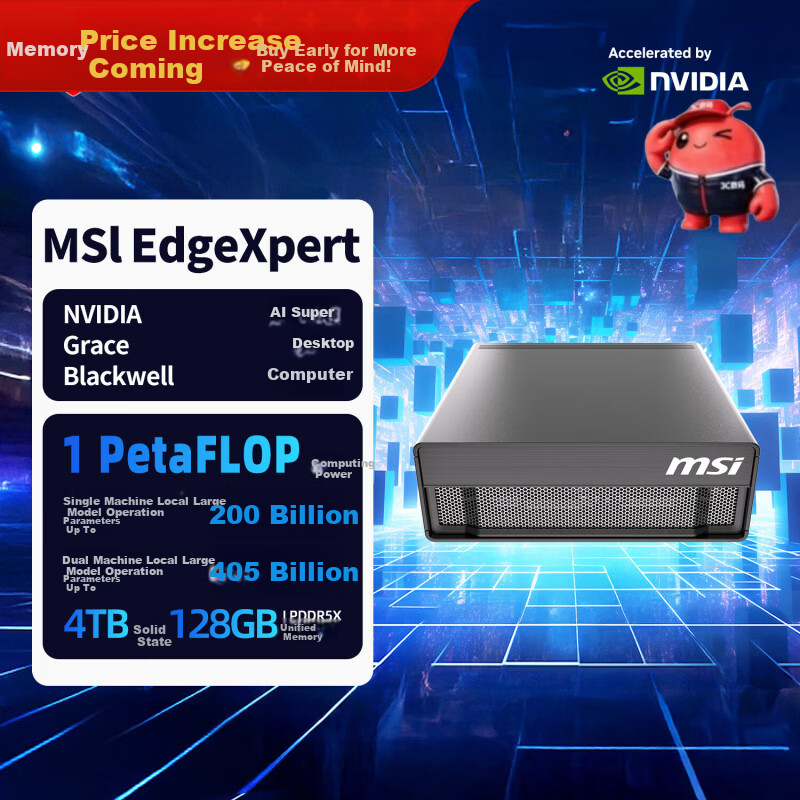MSI EdgeXpert DGX Spark AI Large Model Computing Workstation GB10 128GB+4TB Local Deployment Supports Ollama/OpenClaw for Lobster Farming