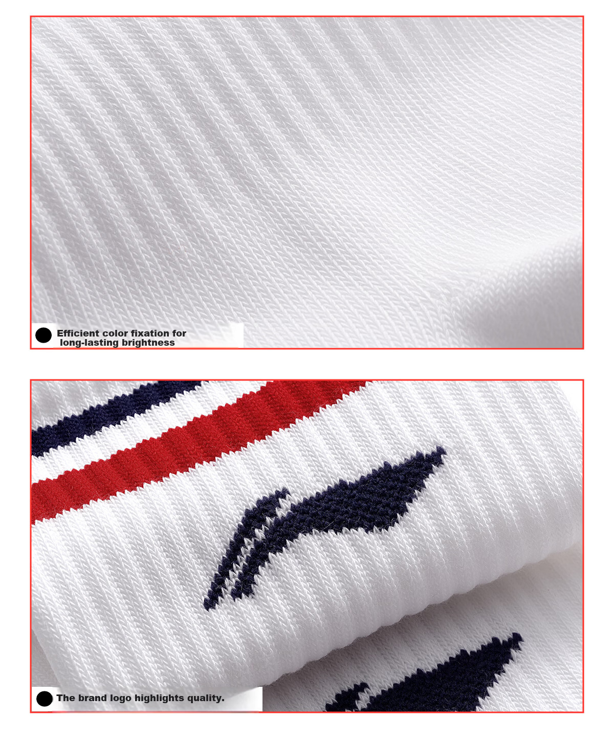 LI-NING Unisex Odor-Resistant Sweat-Absorbing Long Socks Casual Cotton Breathable Sports Versatile Mid-Calf Comfortable Cotton Wrap Socks 15