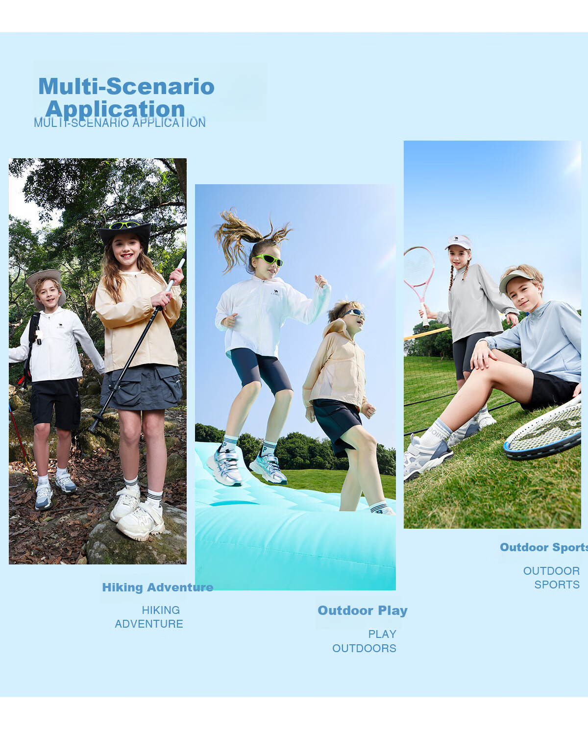 CAMEL Children's Sun Protection Clothing, Summer Outdoor Ice-Cool Breathable Skin Coat, Thin Outerwear for Older Childre 12