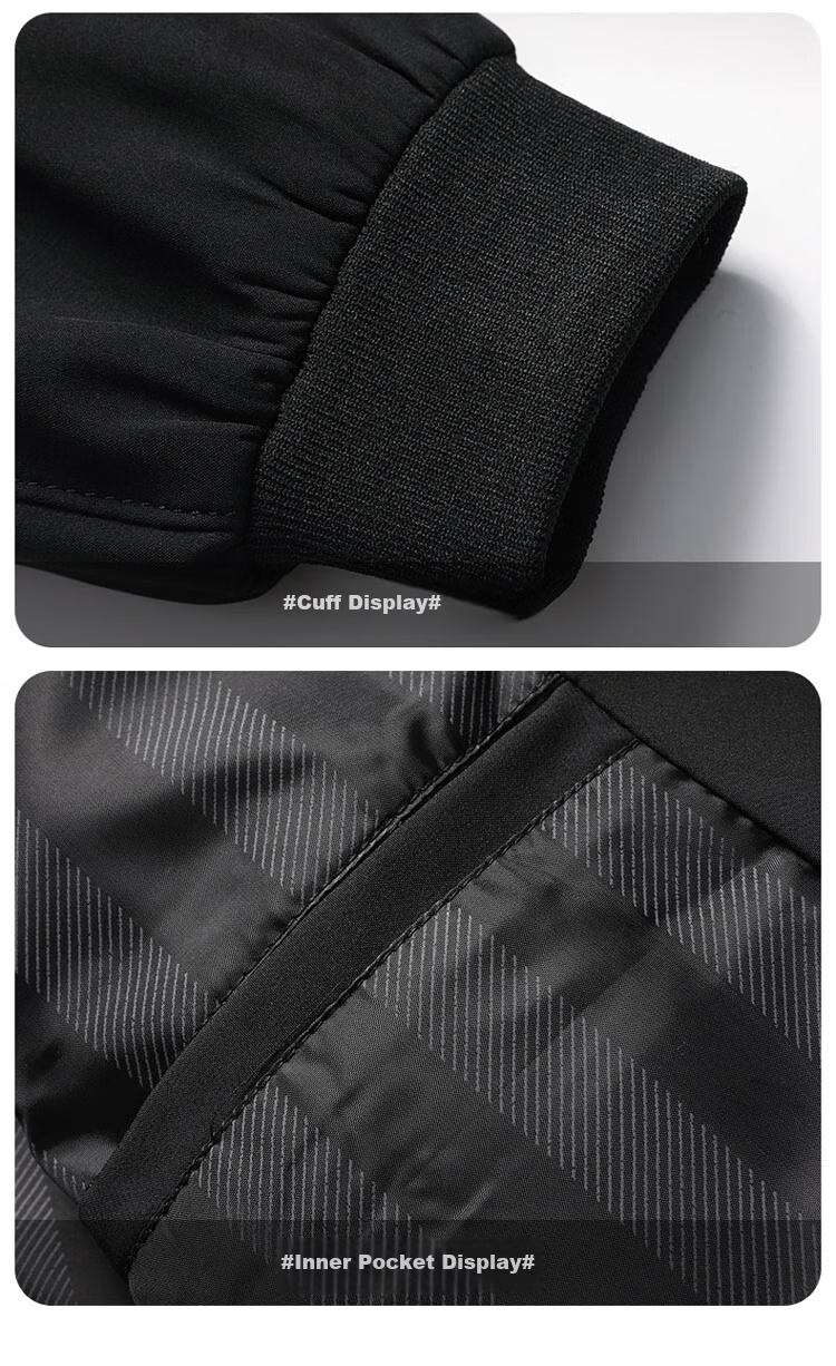 ROMON Men's Spring and Autumn Business Executive Jacket Black L 13