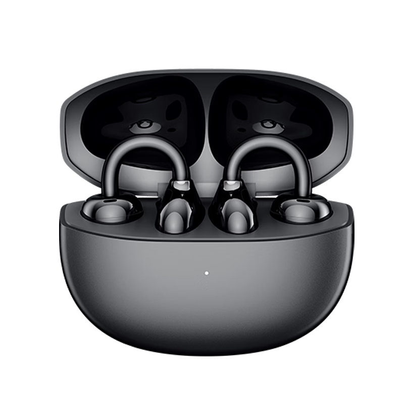 Honor Choice Clip-On Earphones 2 Honor Bluetooth Earphones Dual Mic Call Noise Cancelling Long Battery Life Comfortable Fit Compatible with Honor Huawei Phones Phantom Night Black