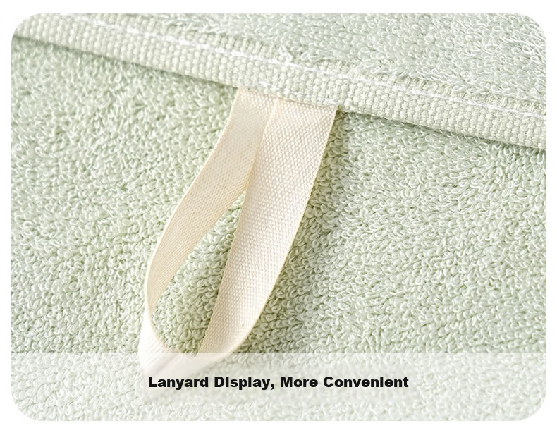 Bamboo 100 160g Thickened Bamboo Fiber Antibacterial Large Towel Absorbent Non-Shedding Adult Towel 35x76cm Blue 11