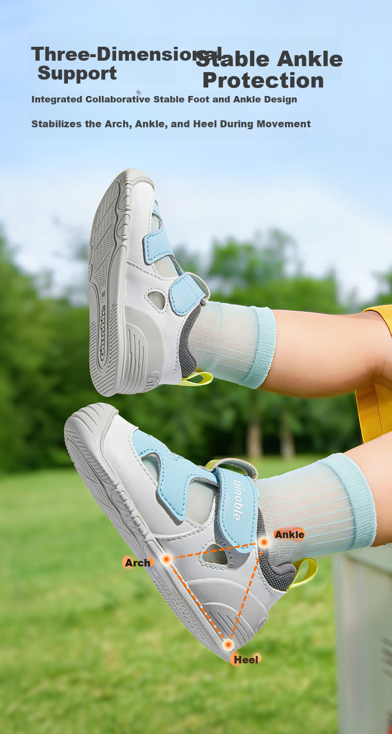 Ginoble Breathable Sandals Toddler First Walkers 2026 Summer Baby Shoes 0-1 Year Unisex GB2563 Clear Blue 3