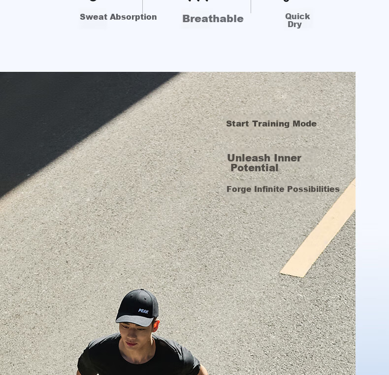 Peak Men's Summer Short Sleeve Quick-Dry Breathable Sports Loose Running Base T-Shirt DF652471 3